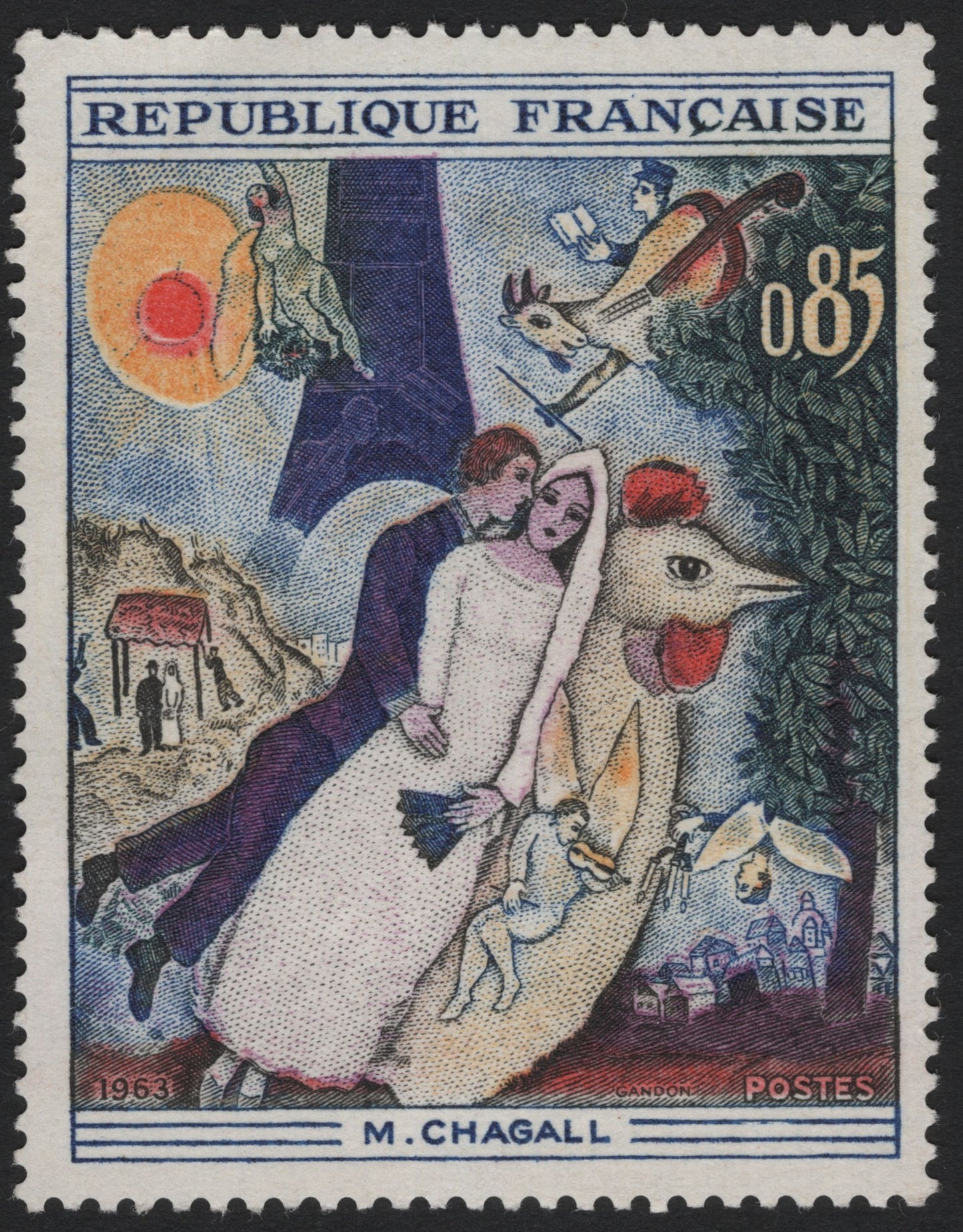 SCG5369 - France 1963 – Marc Chagall Commemorative Stamp