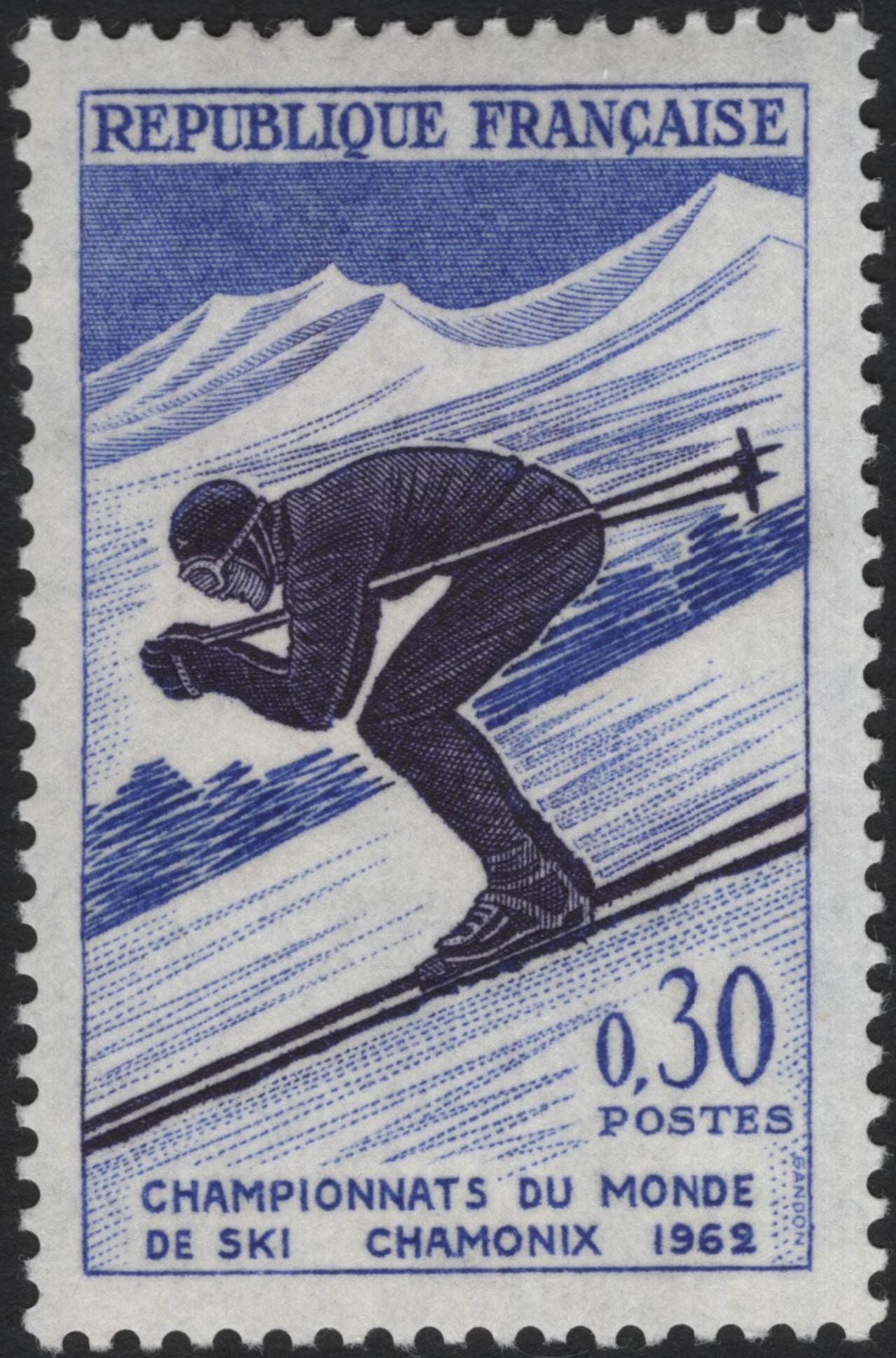 SCG5325 - France 1962 Chamonix Ski World Championships Stamps