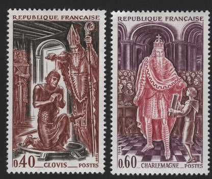 SCG5327 - France 1966 – Clovis and Charlemagne Commemoratives