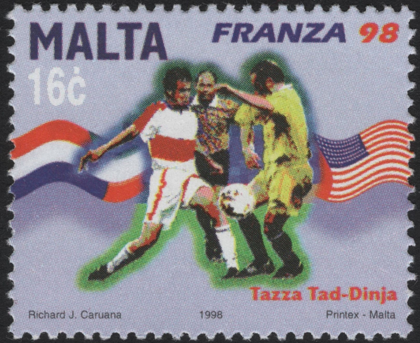 SCG5322 - Malta 1998 – France World Cup Football (Franza ’98) Stamps