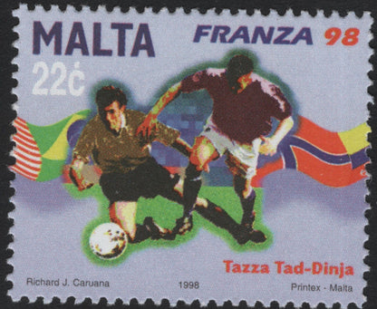 SCG5322 - Malta 1998 – France World Cup Football (Franza ’98) Stamps