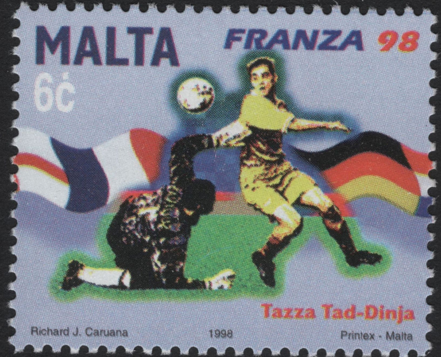 SCG5322 - Malta 1998 – France World Cup Football (Franza ’98) Stamps