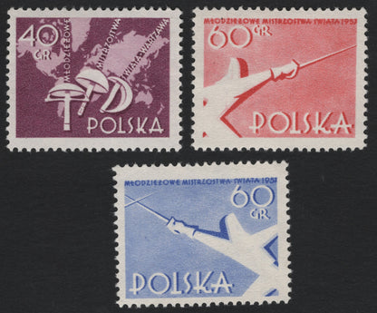 SCG5395 - Poland 1959 Youth World Fencing Championships Stamps