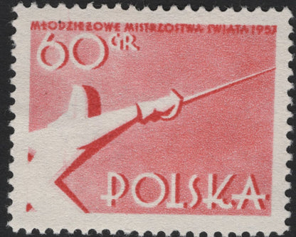 SCG5395 - Poland 1959 Youth World Fencing Championships Stamps