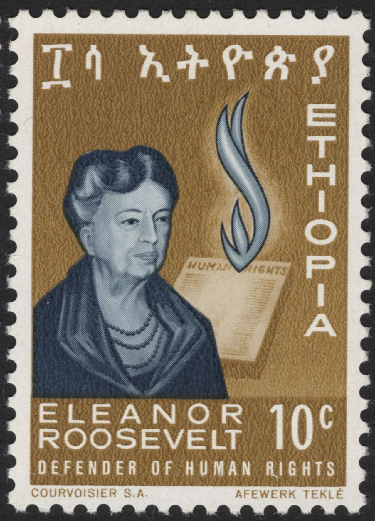 SCG5393 - Ethiopia 1963 – Eleanor Roosevelt “Defender of Human Rights” Stamps