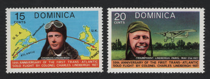 SCG5400 - Dominica – 50th Anniversary of Charles Lindbergh’s First Solo Trans-Atlantic Flight (1927–1977)