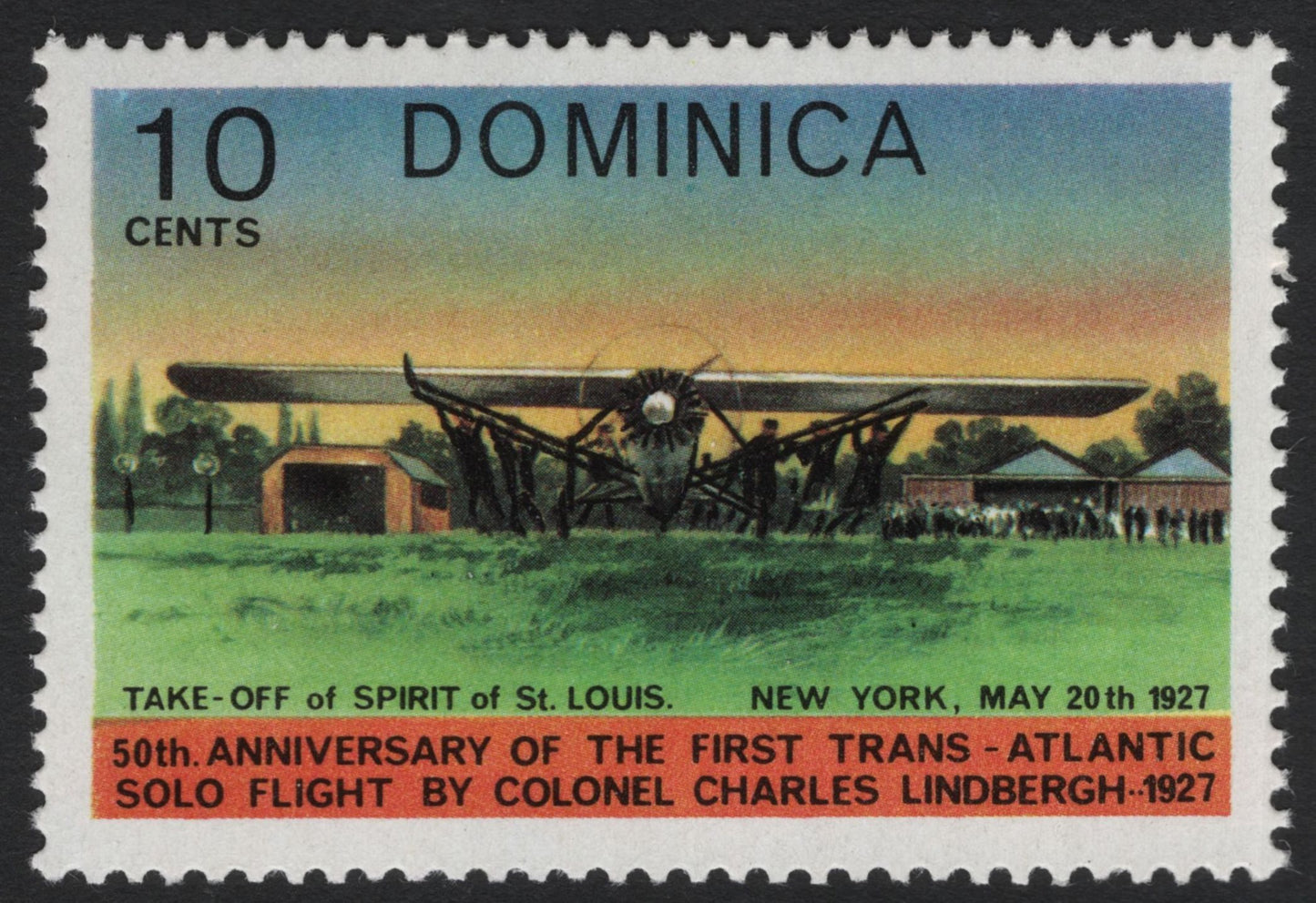 SCG5403 - Dominica 1967 – 50th Anniversary of Lindbergh’s Trans-Atlantic Solo Flight