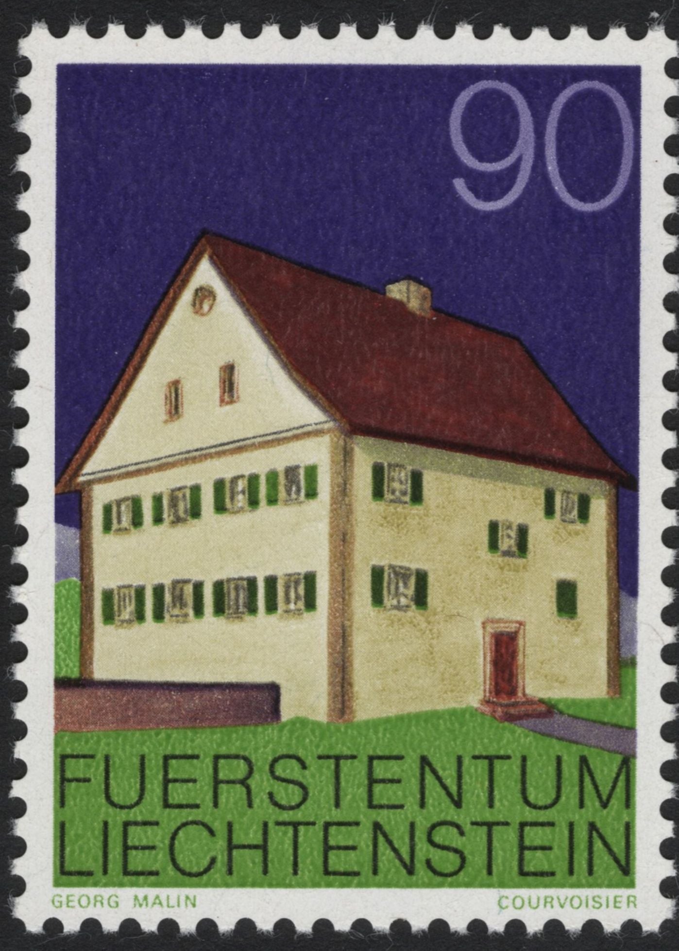 SCG5396 - Liechtenstein 1972 Traditional Houses Definitives (Set of 3)