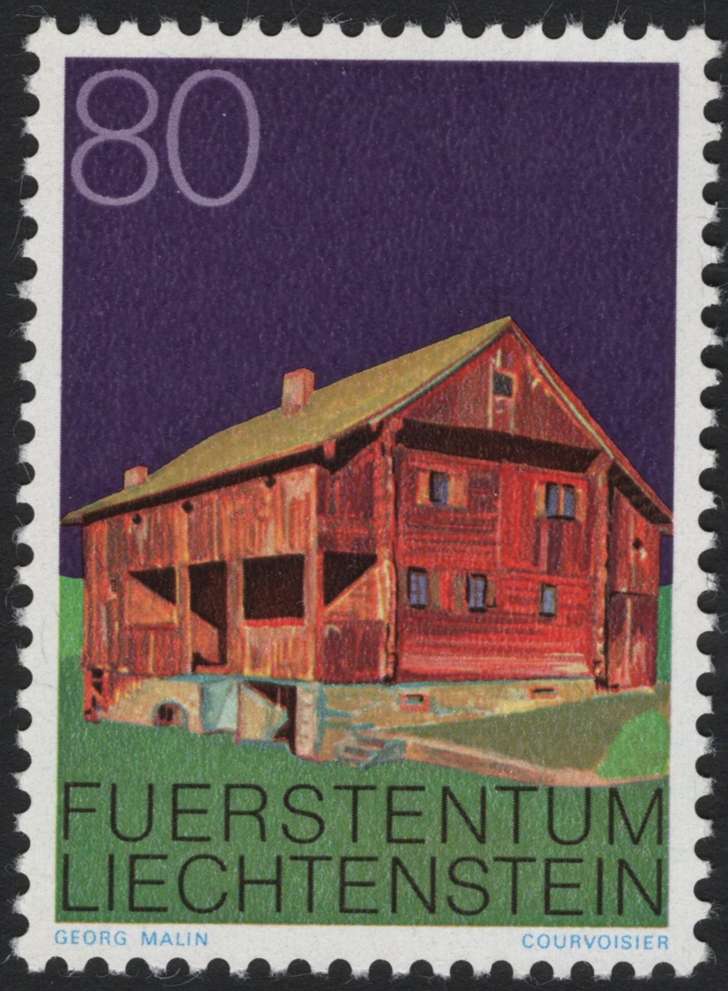 SCG5396 - Liechtenstein 1972 Traditional Houses Definitives (Set of 3)