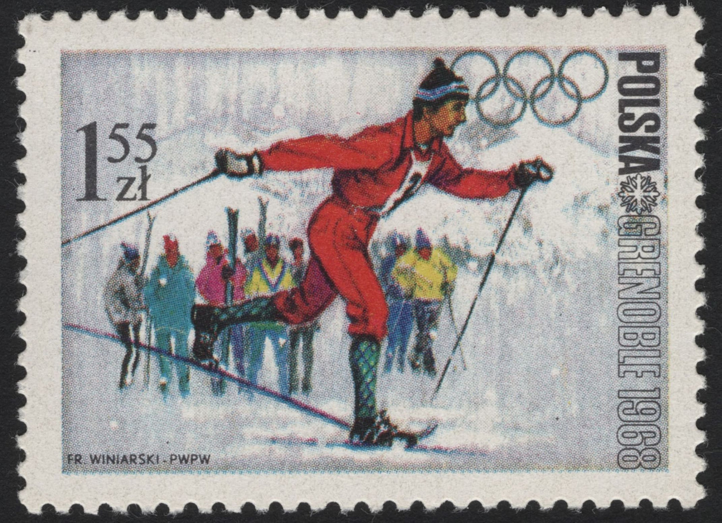 SCG5404 - Poland 1968 Grenoble Winter Olympics Stamps