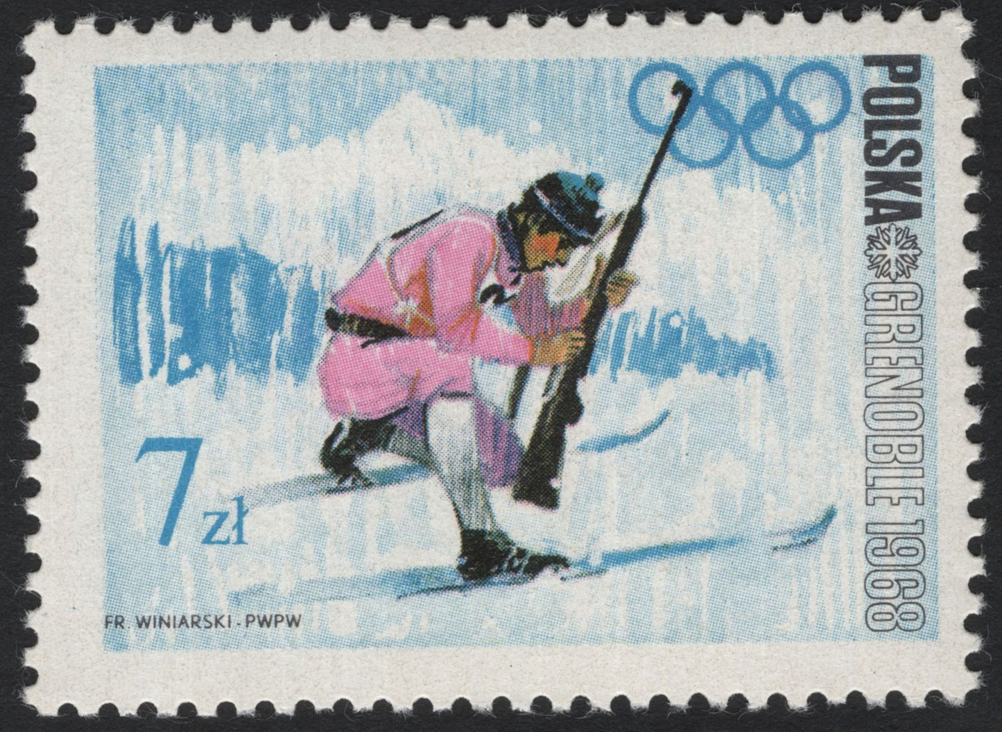 SCG5406 - Poland 1968 Grenoble Winter Olympics Stamps