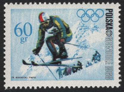 SCG5406 - Poland 1968 Grenoble Winter Olympics Stamps