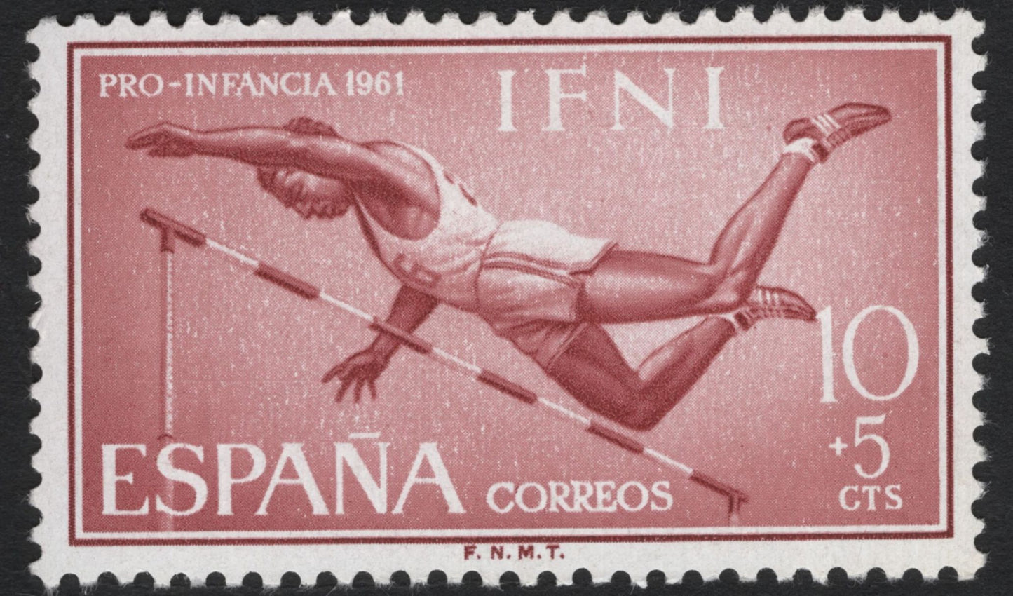 SCG5408 - IFNI 1961 Pro Infancia High Jump Semi-Postal Stamps