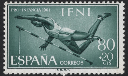 SCG5408 - IFNI 1961 Pro Infancia High Jump Semi-Postal Stamps