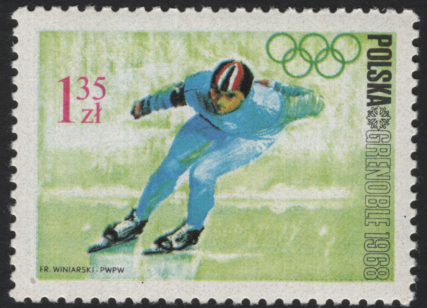 SCG5409 - Poland – 1968 Grenoble Winter Olympics Stamps
