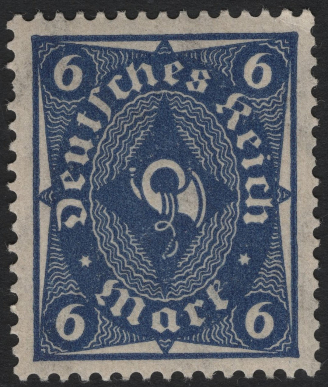 SCG5461 - 🇩🇪 Germany 1923 – 6 Mark Blue Inflation Issue