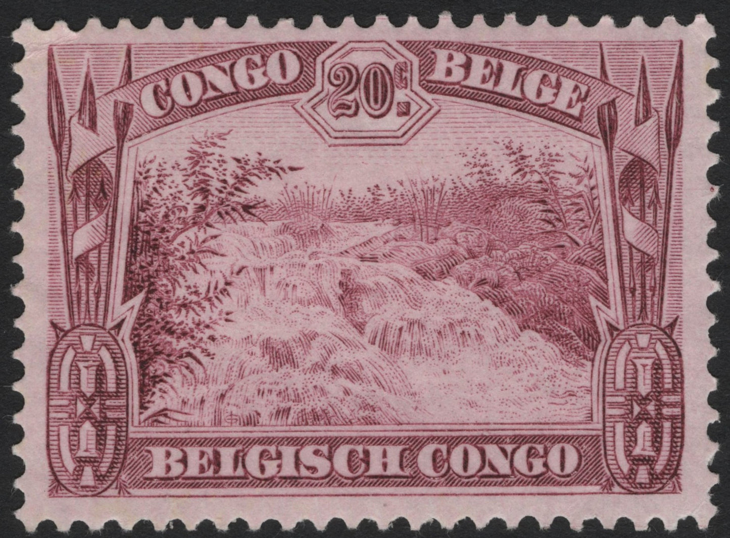 SCG5440 - Belgian Congo 20c Waterfall Issue (1920s Series)