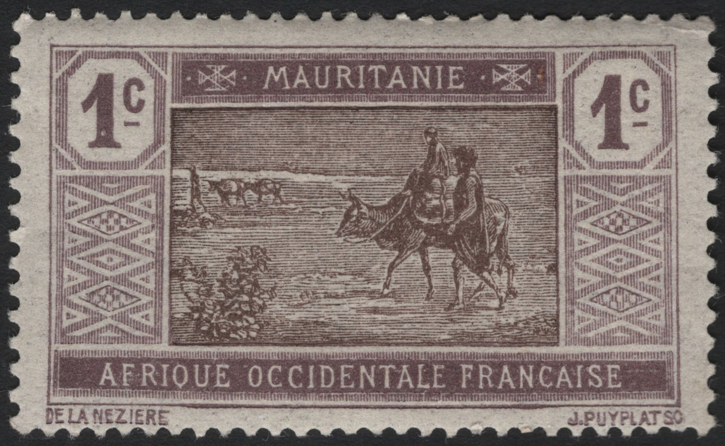 SCG5429 - Mauritania 1c Camel Rider – French West Africa Issue