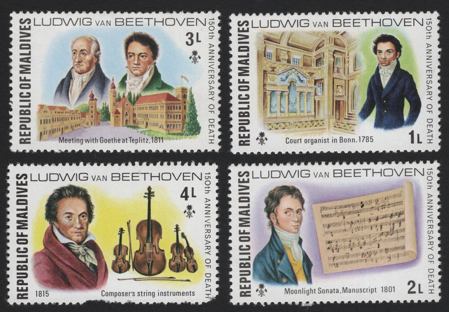 SCG5376 - Maldives – 150th Anniversary of Beethoven’s Death (1977)