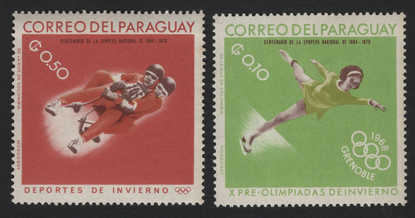 SCG5383 - Paraguay 1968 Winter Olympics (Grenoble) – Sports Series