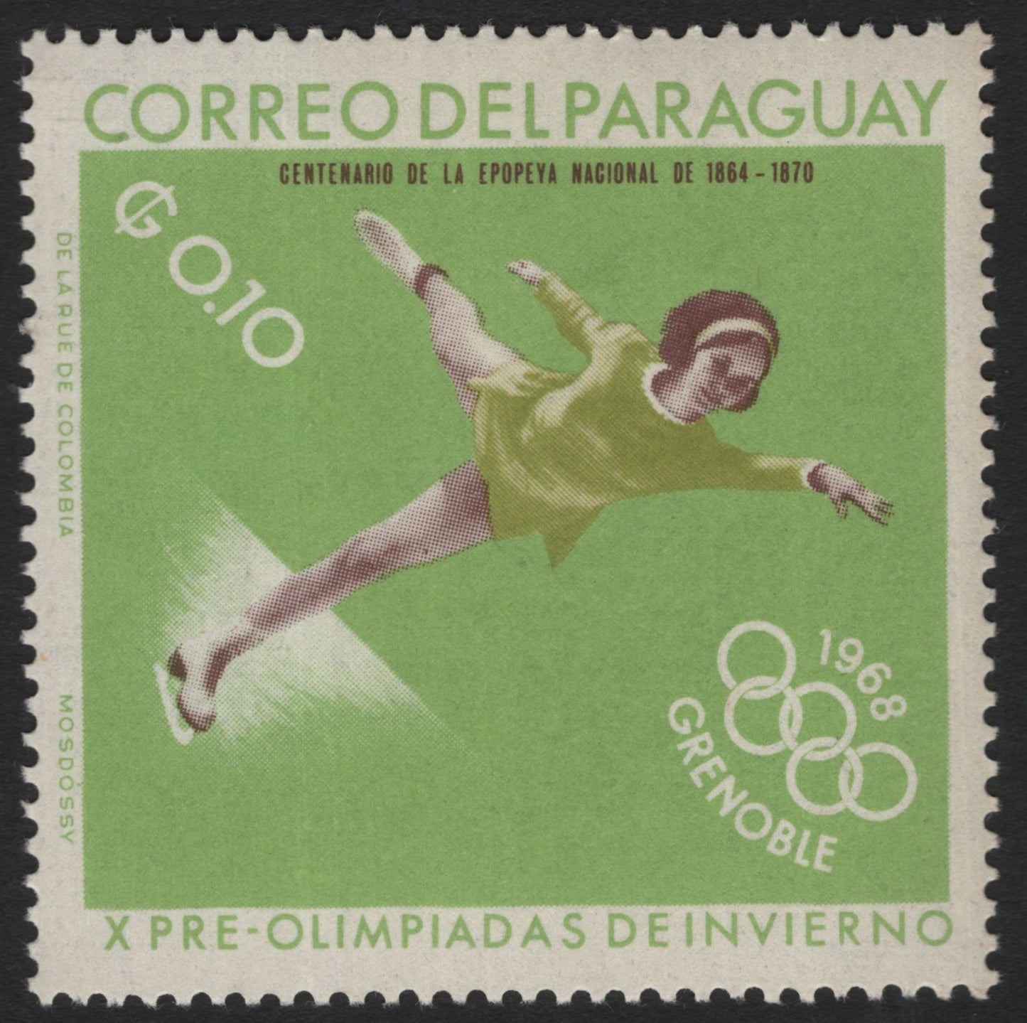 SCG5383 - Paraguay 1968 Winter Olympics (Grenoble) – Sports Series