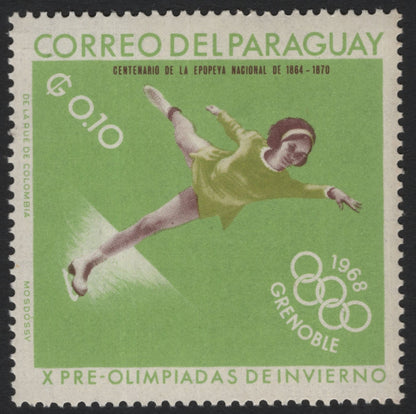 SCG5383 - Paraguay 1968 Winter Olympics (Grenoble) – Sports Series