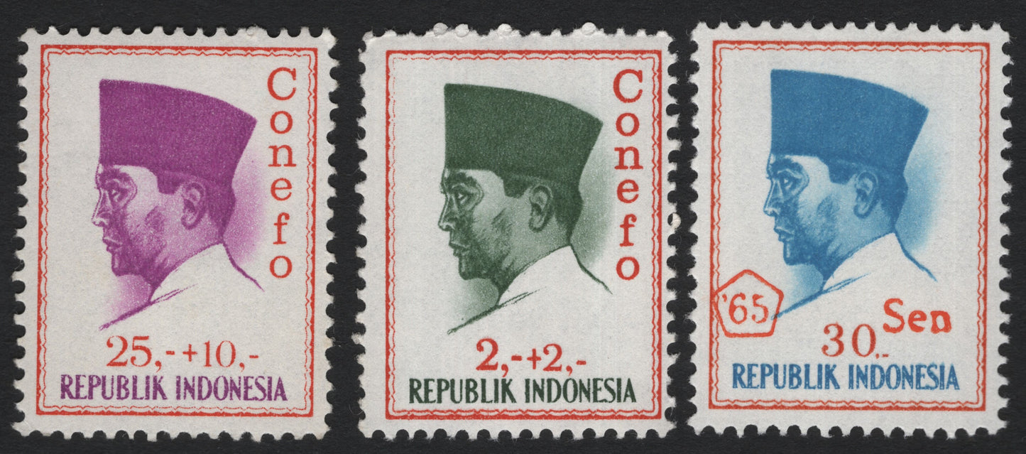SCG5380 - Indonesia 1965 CONEFO Commemorative Stamps – President Sukarno