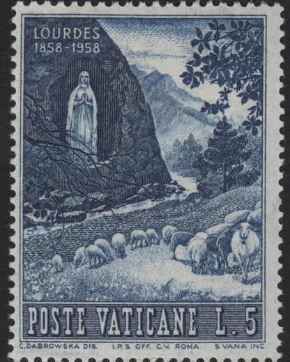 SCG5503 - Vatican City 1958 – Lourdes Centenary Commemorative Set