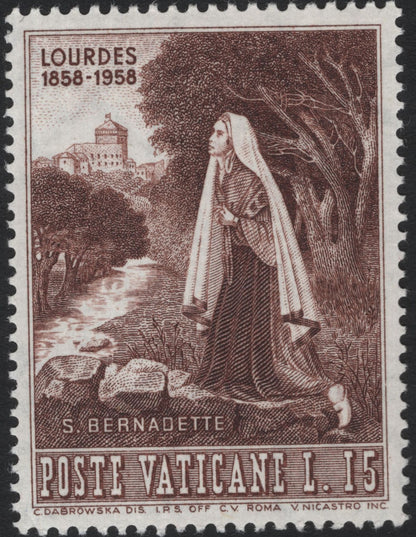 SCG5503 - Vatican City 1958 – Lourdes Centenary Commemorative Set