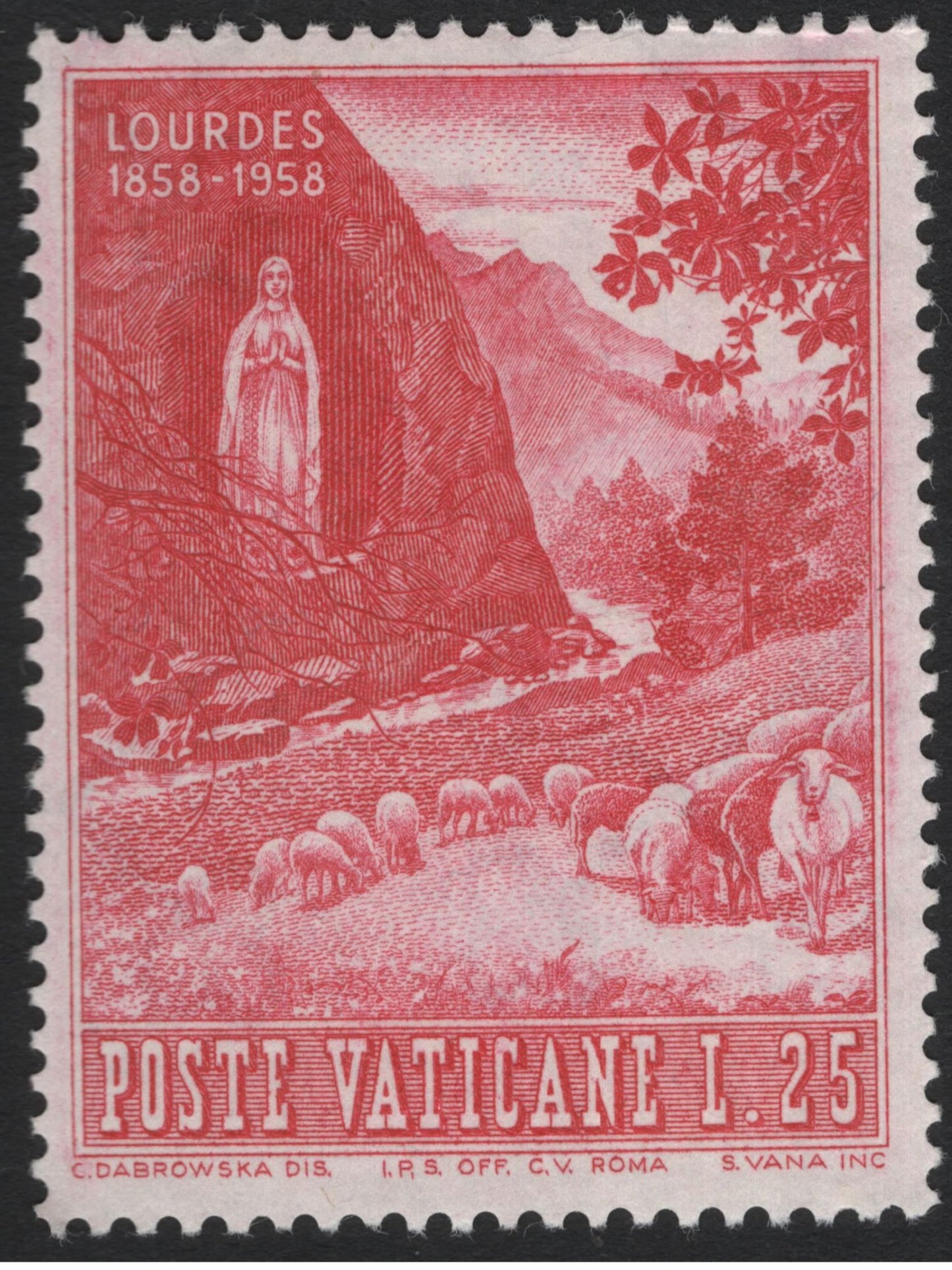 SCG5503 - Vatican City 1958 – Lourdes Centenary Commemorative Set