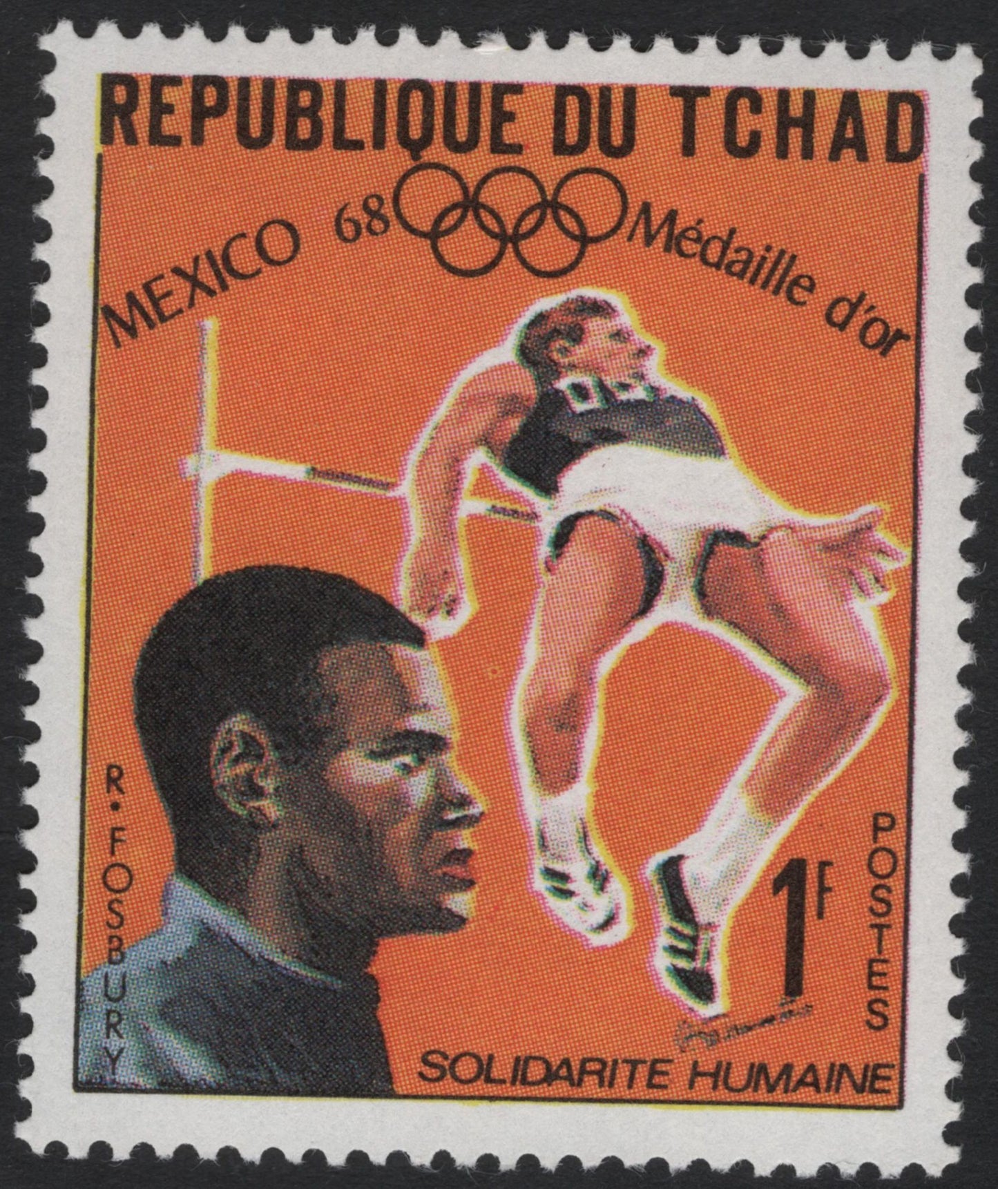 SCG5509 - Chad 1968 Mexico Olympic Gold Medal Winners – Gymnastics, Long Jump & High Jump