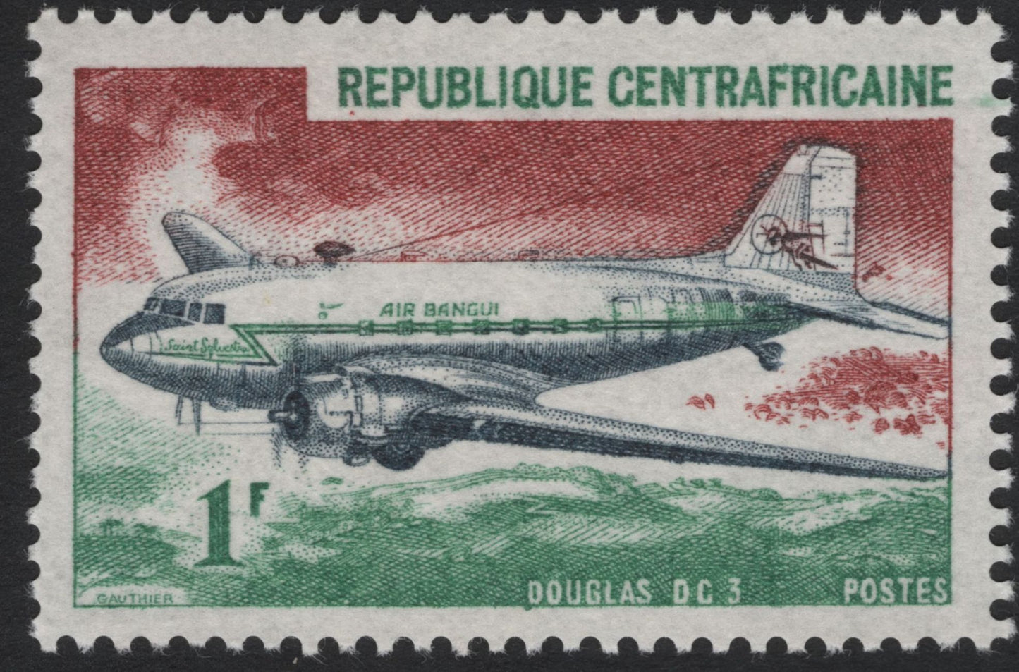 SCG5514 - Central African Republic 1964 – Air Transport Series (Air Bangui and Air Afrique Aircraft)