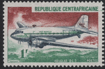 SCG5514 - Central African Republic 1964 – Air Transport Series (Air Bangui and Air Afrique Aircraft)