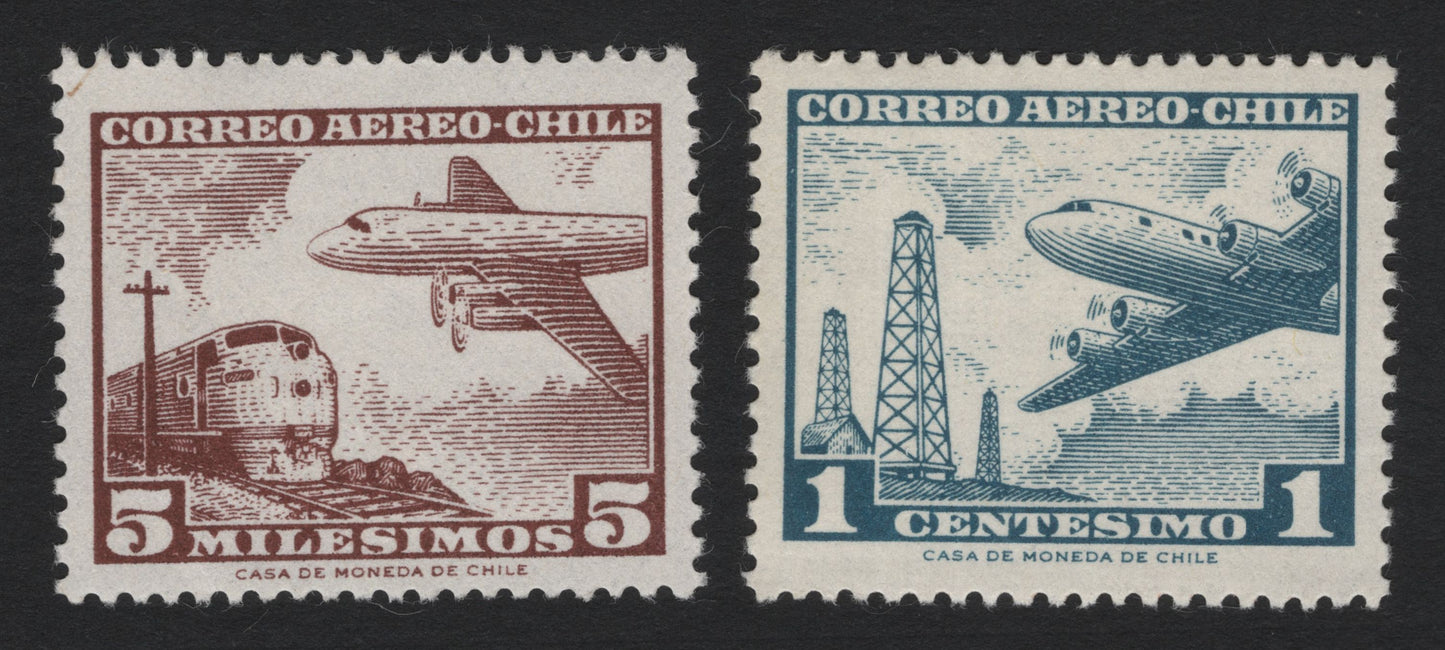 SCG5493 - Chile Airmail Issue – Aviation and Progress (Mid-20th Century)