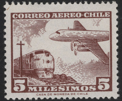 SCG5493 - Chile Airmail Issue – Aviation and Progress (Mid-20th Century)