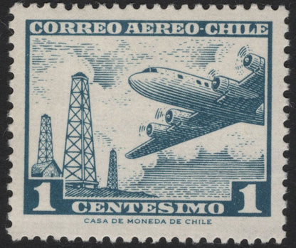 SCG5493 - Chile Airmail Issue – Aviation and Progress (Mid-20th Century)
