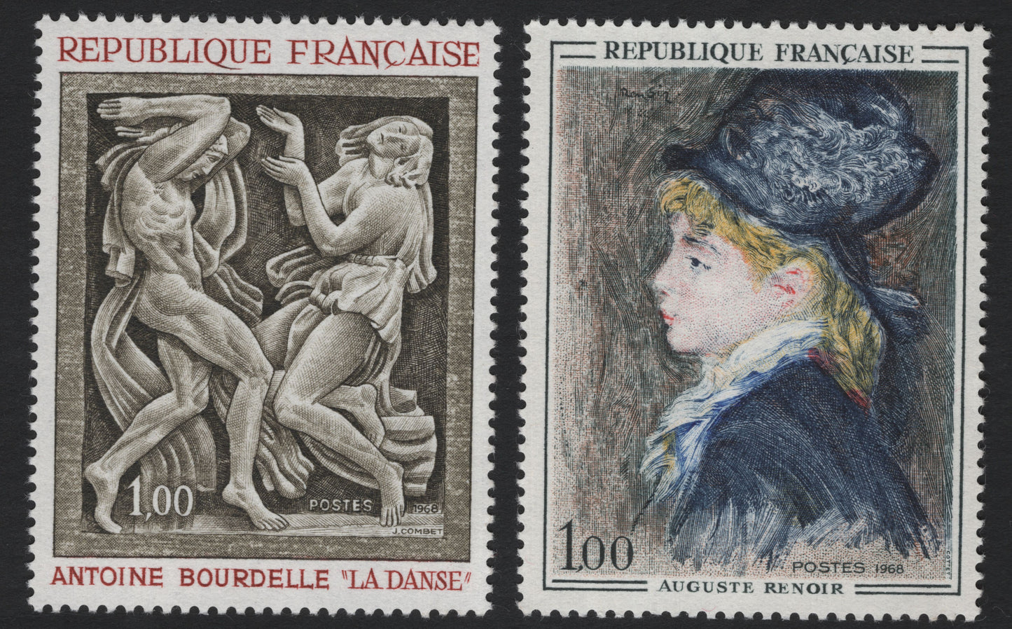 SCG5495 - France 1968 – Art Masterpieces by Bourdelle and Renoir