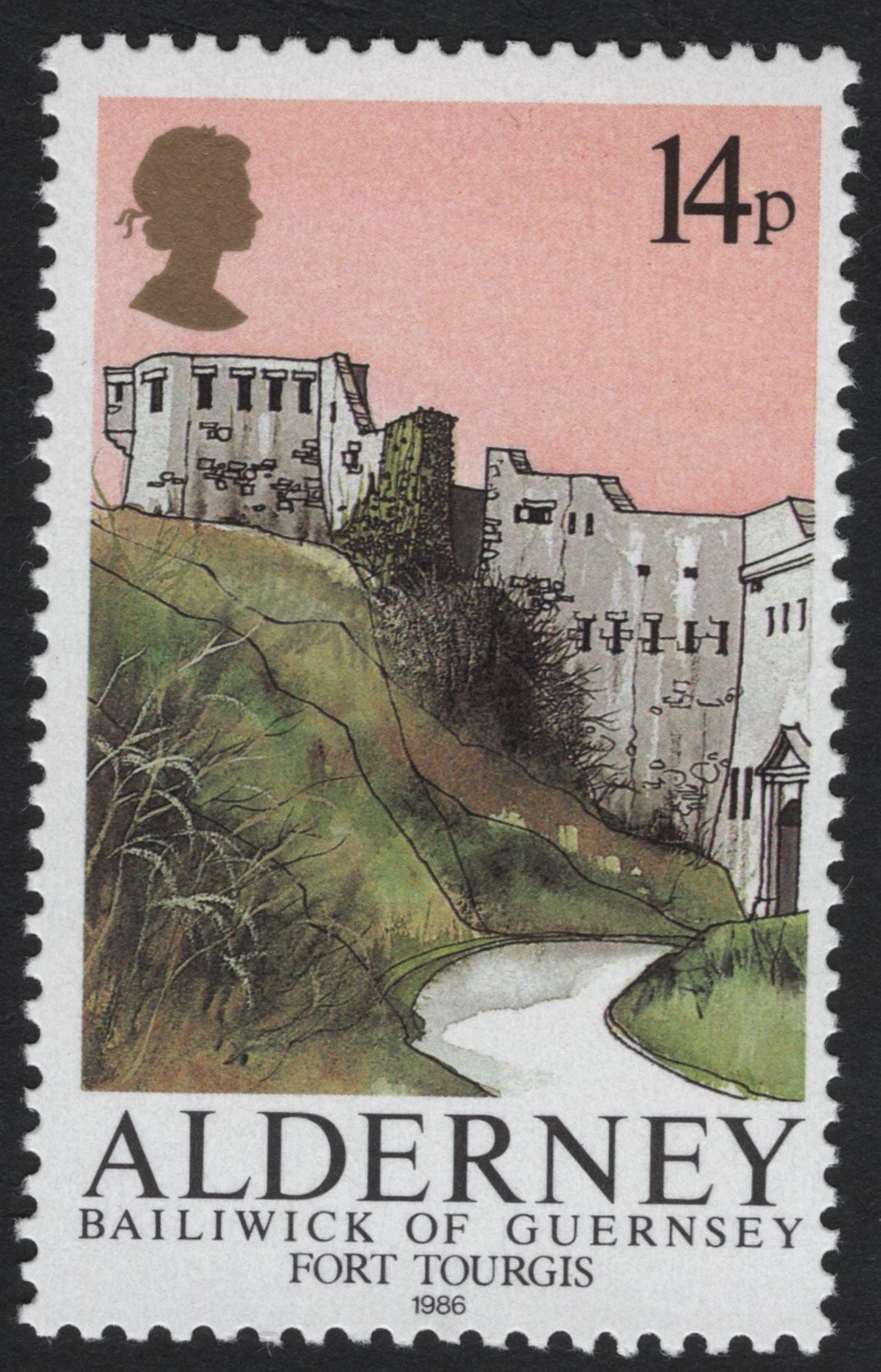 SCG5490 - Alderney 1986 Forts Definitive Set – Bailiwick of Guernsey