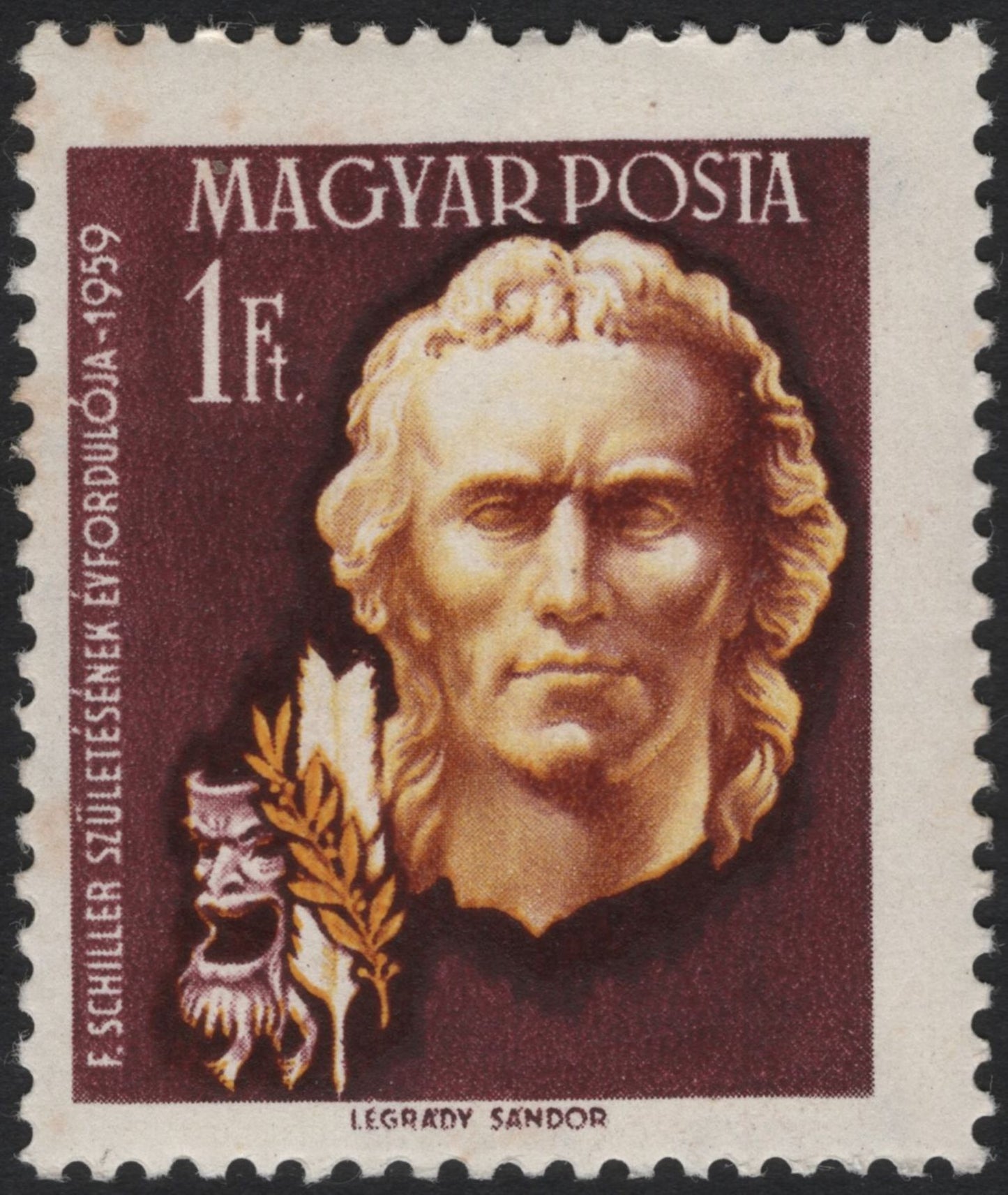 SCG5529 - Hungary 1959 — Bicentennial of Friedrich Schiller and Sesquicentennial of Joseph Haydn