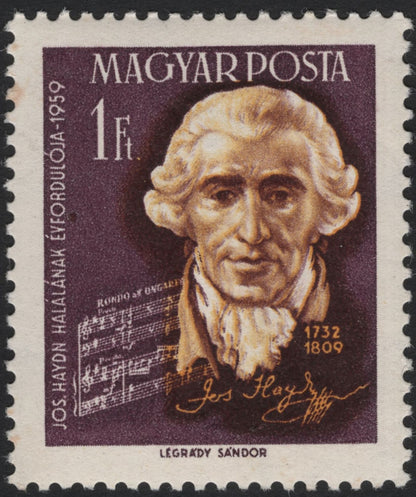 SCG5529 - Hungary 1959 — Bicentennial of Friedrich Schiller and Sesquicentennial of Joseph Haydn