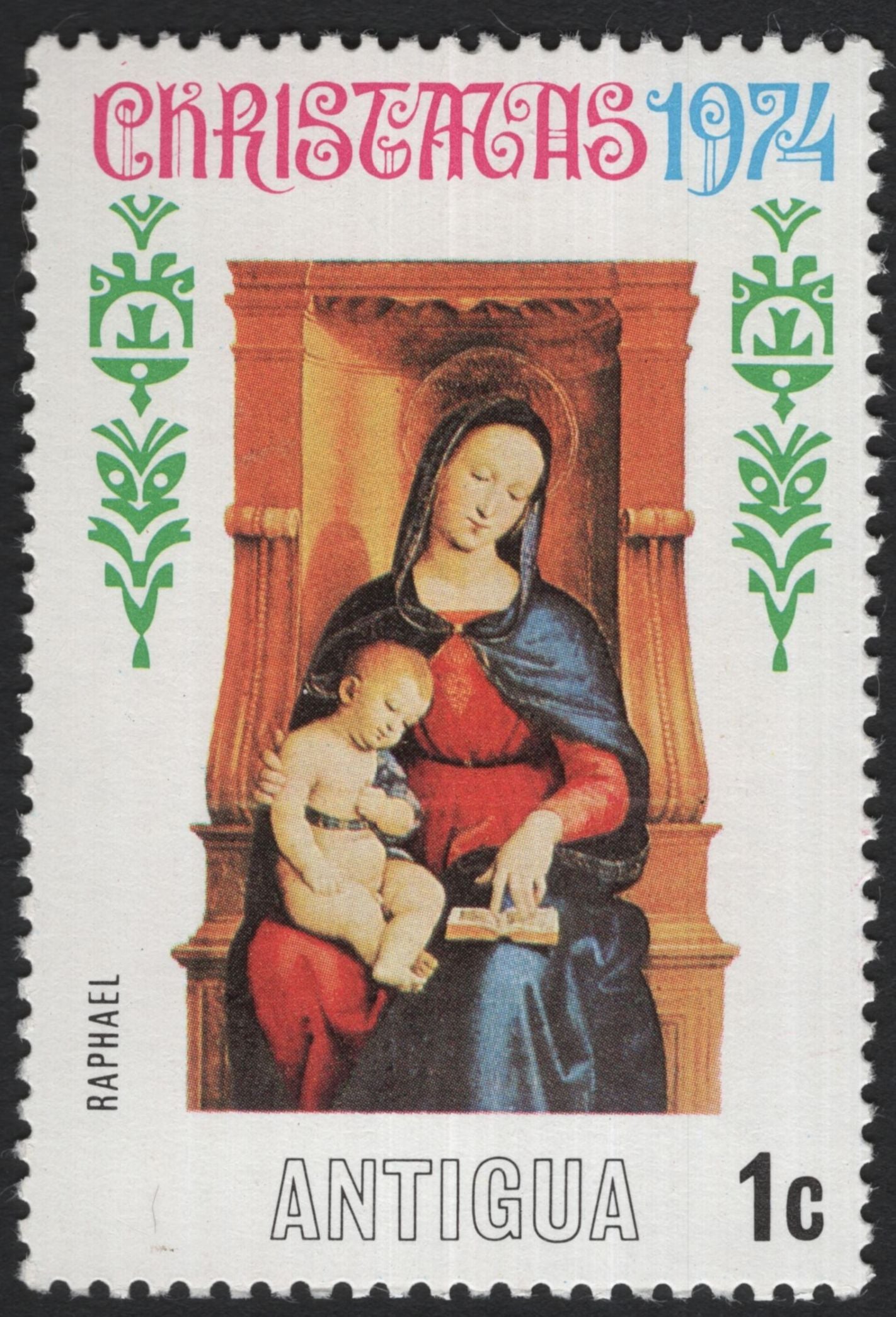 SCG5527 - Antigua 1974 Christmas Stamp Set – Renaissance Madonnas