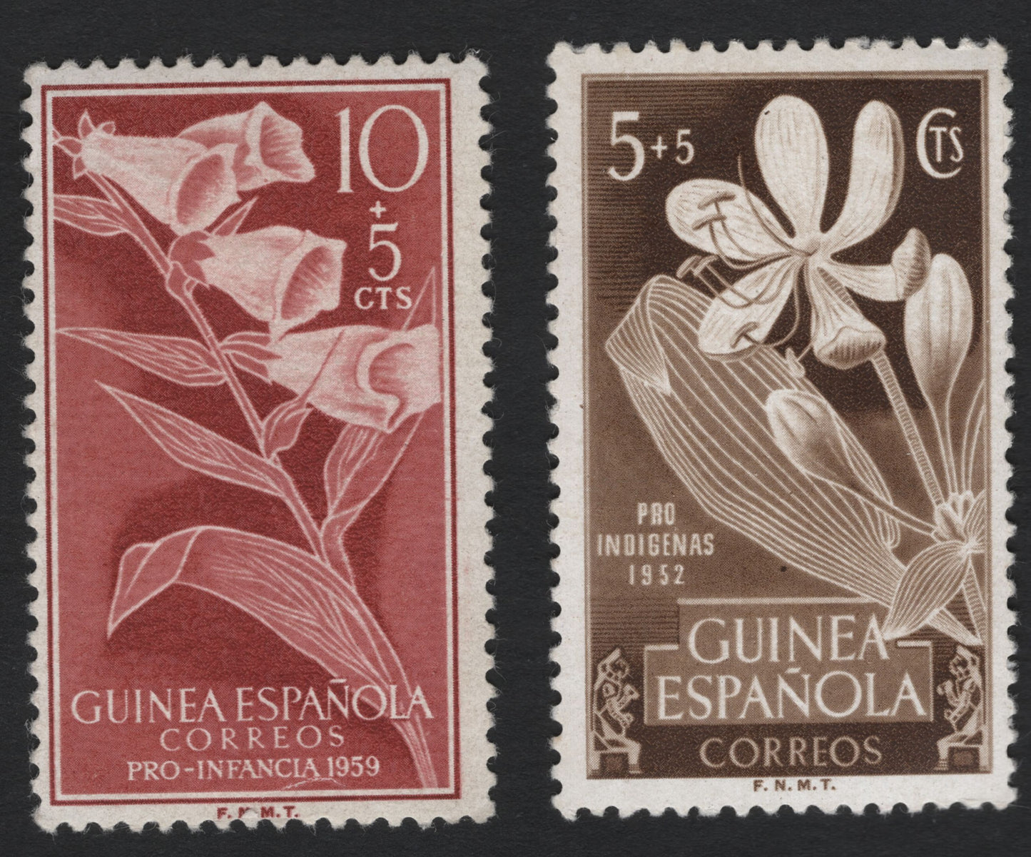 SCG5536 - Spanish Guinea Charity Flower Issues – 1952 & 1959