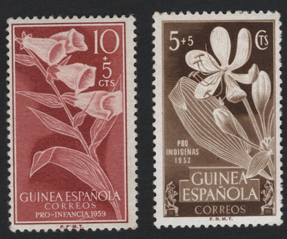 SCG5536 - Spanish Guinea Charity Flower Issues – 1952 & 1959