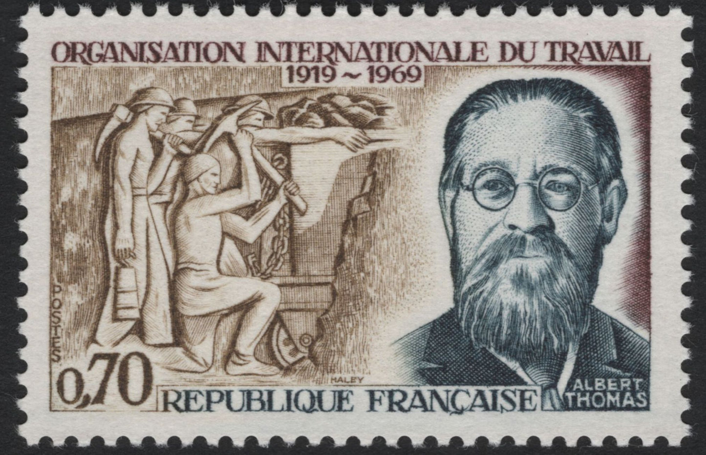 SCG5537 - 🇫🇷 France 1969 – ILO 50th Anniversary & Château de Hautefort