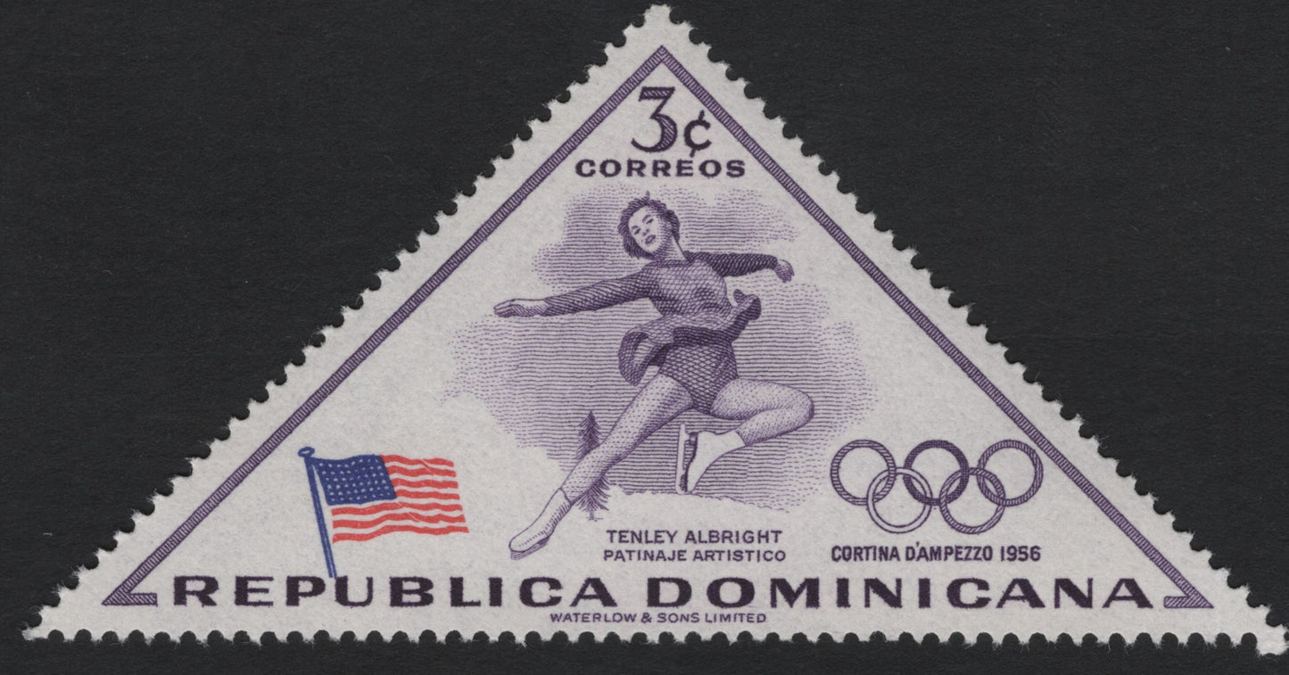 SCG5546 - Dominican Republic 1956 Olympic Games Triangular Stamps