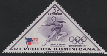 SCG5546 - Dominican Republic 1956 Olympic Games Triangular Stamps