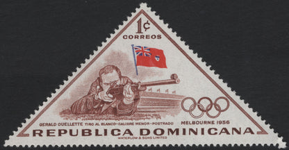 SCG5546 - Dominican Republic 1956 Olympic Games Triangular Stamps