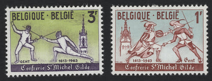 SCG5547 - Belgium 1963 Fencing Guild Anniversary Stamps – Ghent