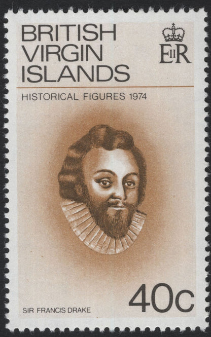 SCG5544 - Philatelic Entry — British Virgin Islands 1974 “Historical Figures” Set