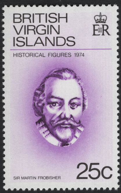 SCG5544 - Philatelic Entry — British Virgin Islands 1974 “Historical Figures” Set